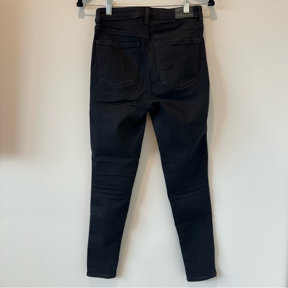 American Eagle AE Next Level Highest Waist Jegging Black Denim Jeans Dark Grunge - Picture 7 of 10